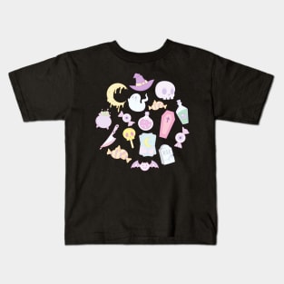 Pastel Goth Halloween Icons Kids T-Shirt